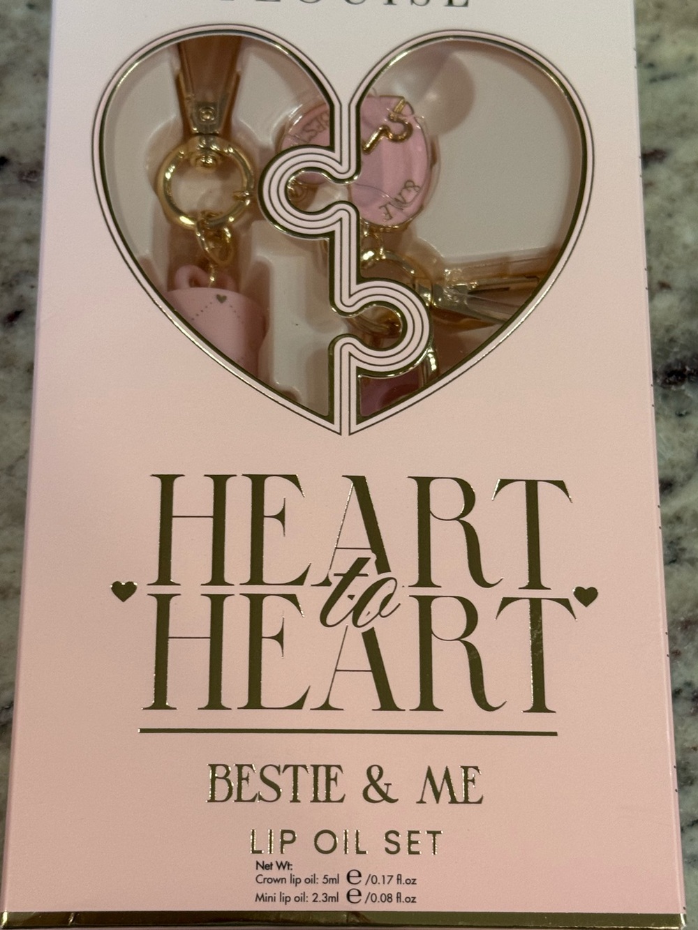P. Louise. Heart to Heart Bestie and Me Lip Oil Set. LIMITED EDITION RARE NEW